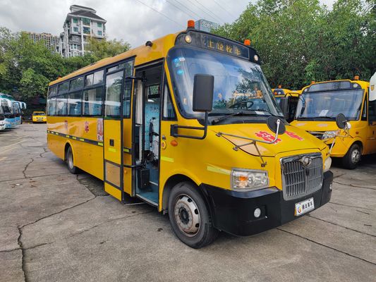 Shangrao Autobuses escolares usados 51 asientos Diesel de combustible Autobús de la vieja escuela