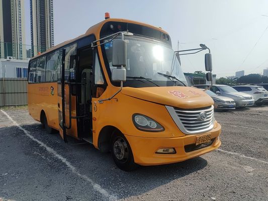 Autobús King Long de 32 asientos de segunda mano Autobús escolar amarillo Tipo de combustible diesel