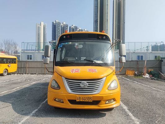 Autobús King Long de 32 asientos de segunda mano Autobús escolar amarillo Tipo de combustible diesel