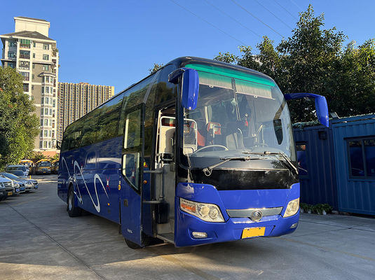 Autobús de montaña rusa usado azul de Yutong 51 asientos Euro 4 estándar de emisiones