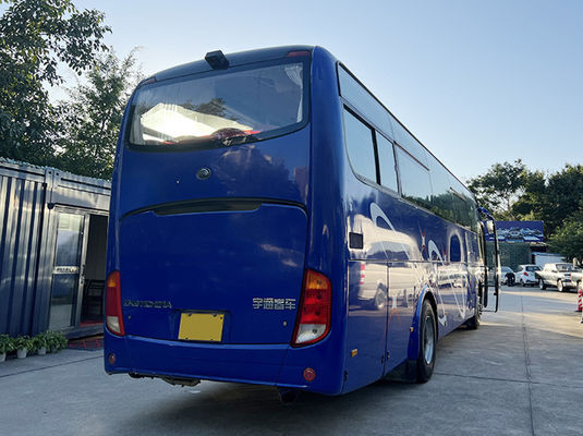 Autobús azul de segunda mano de 51 asientos con norma de emisiones Euro 4