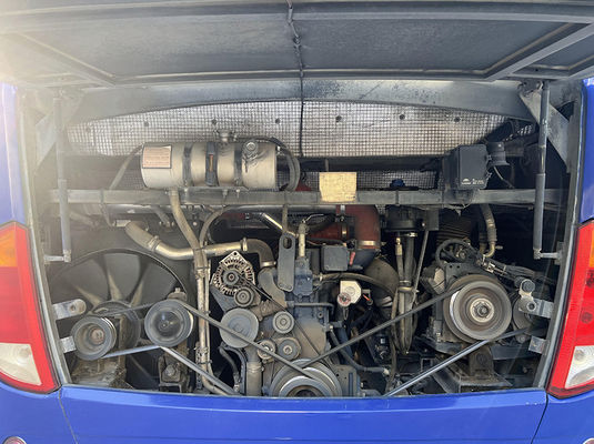 Autobús azul de segunda mano de 51 asientos con norma de emisiones Euro 4