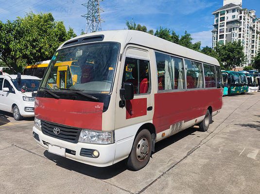23 asientos Toyota Coaster Autobús de segunda mano con transmisión manual