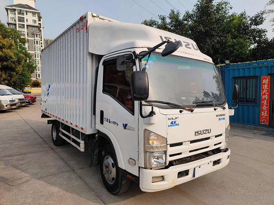 Manual blanco Vans de carga pre-poseídos Diesel Isuzu Vans de carga usados Box Truck