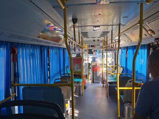 Autobús de tránsito eléctrico de Yutong 69km/h Autobús urbano de propiedad previa con manejo a la izquierda