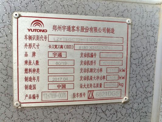 Autobús urbano diésel usado de 8 metros LHD en buenas condiciones, capacidad para 19 pasajeros, velocidad máxima 69 km/h