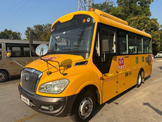 Autobús escolar usado ZK6669DX7, 36 asientos, motor diésel amarillo, LHD, fabricado en China