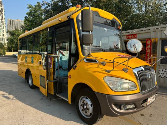 Autobús escolar usado ZK6669DX7, 36 asientos, motor diésel amarillo, LHD, fabricado en China