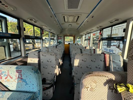 Autobús escolar usado ZK6669DX7, 36 asientos, motor diésel amarillo, LHD, fabricado en China