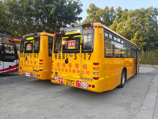 Autobús escolar usado KLQ6106XQE4 con motor diésel de 56 asientos, LHD, fabricado en China