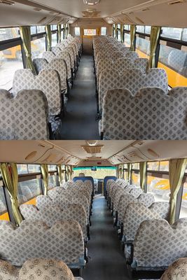 Autobús escolar usado KLQ6106XQE4 con motor diésel de 56 asientos, LHD, fabricado en China