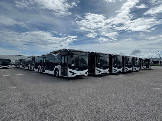Autobús urbano Zonson de segunda mano EV para 2 puertas de pasajeros y exterior blanco