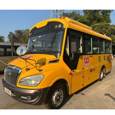 Autobús escolar de segunda mano para niños con motor diésel de 36 plazas fabricado en China, resistente y duradero