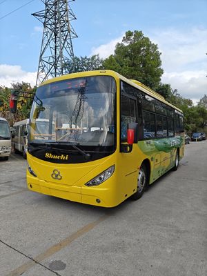Nuevo autobús eléctrico Shuchi de energía pura 62/31 asiento amarillo autobús urbano LHD de segunda mano