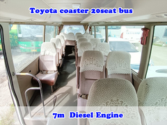 Coaster Bus usado toyota con transmisión manual y combustible diesel tipo 23 asientos minibús LHD